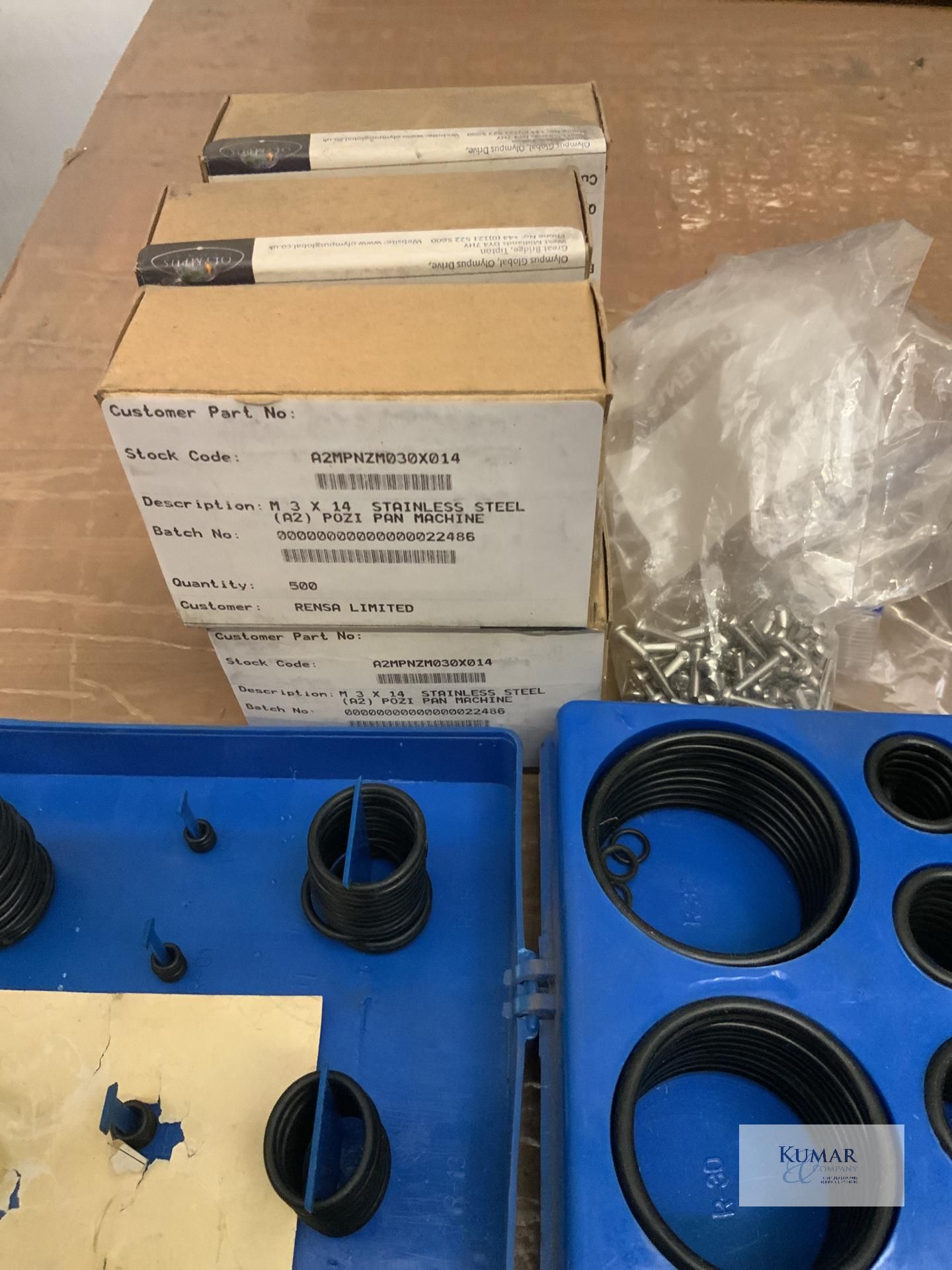 6: boxes of screws and O rings  Collection Day – Tuesday 27th February Unit 4 Goscote Industrial - Image 2 of 3
