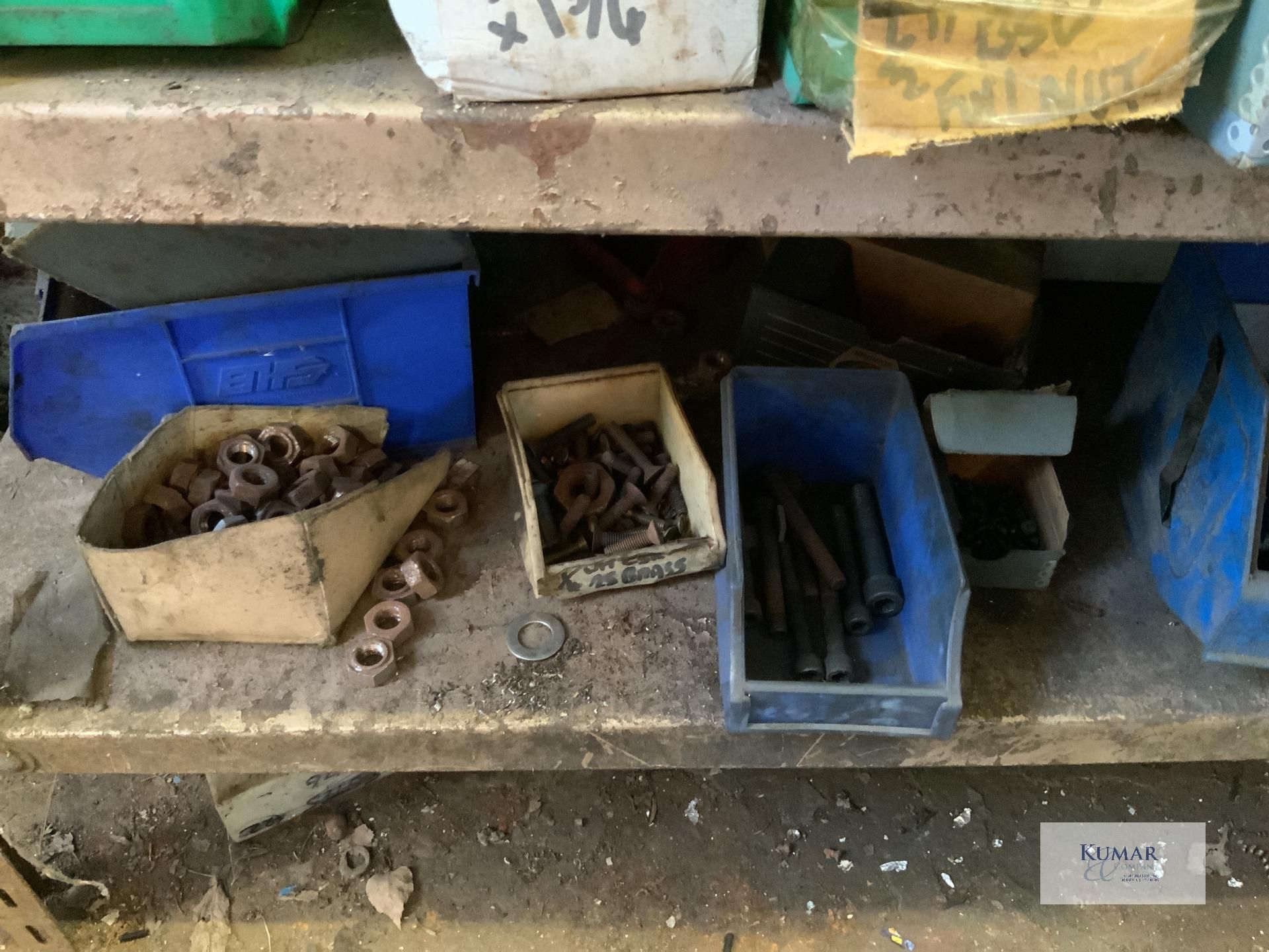 Shelving and contents, nuts, bolts, split pins Collection Day – Tuesday 27th February Old - Bild 7 aus 9
