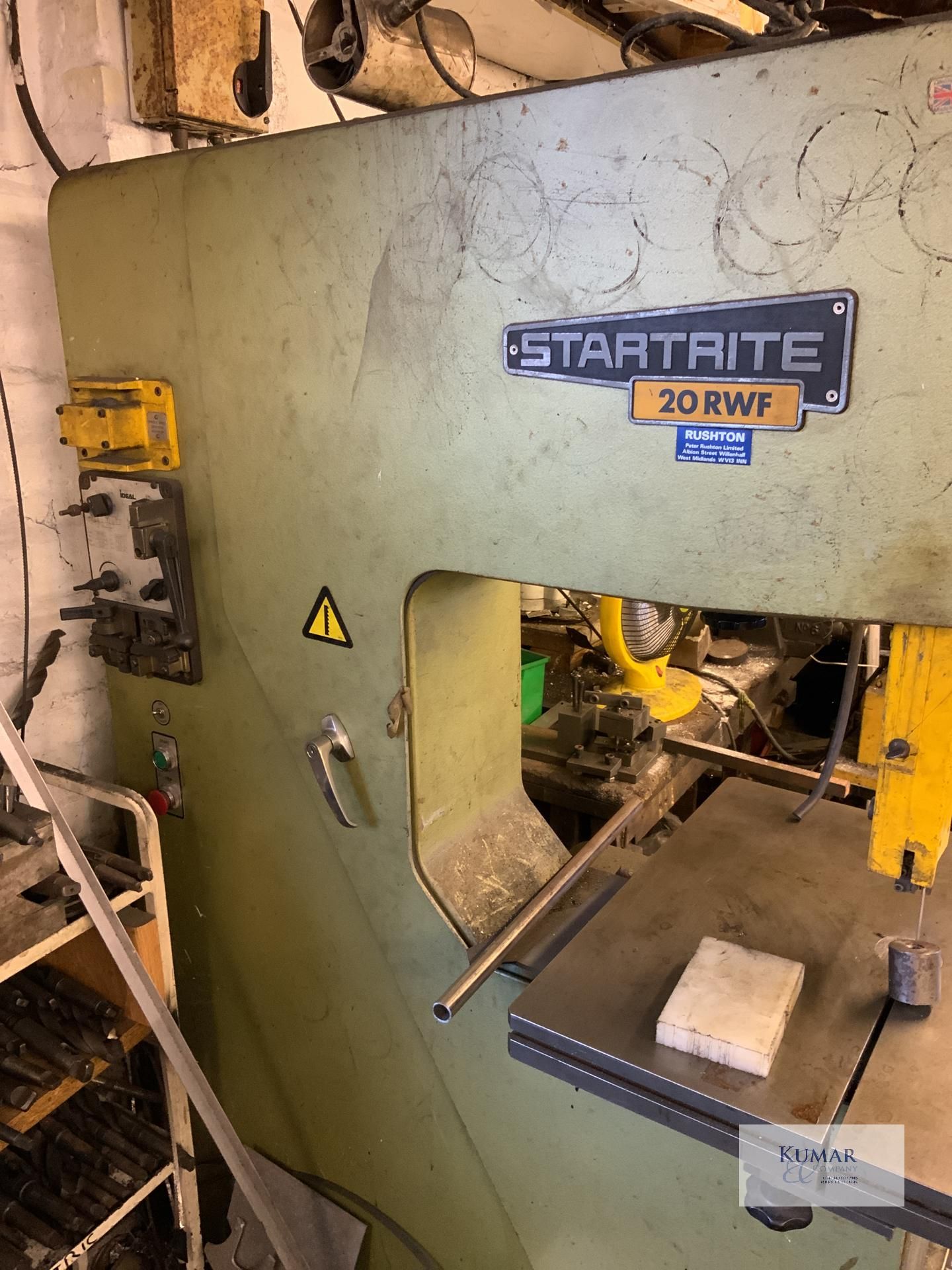 Startrite 20 RWF Bandsaw. serial No. 111764 - A £150 + VAT Lift Out Charge will Apply to this Lot - Bild 5 aus 5