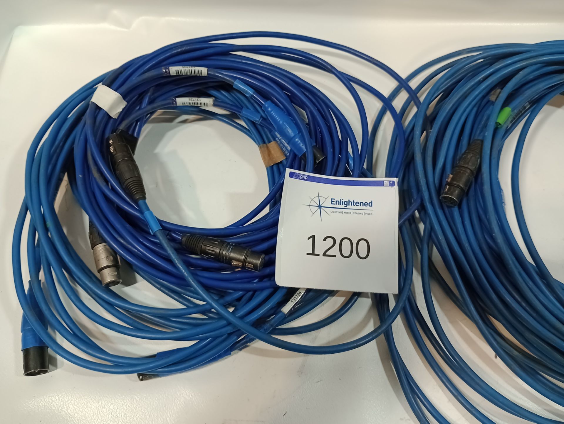 Blue XLR 3 pin Cable 50m 20m 10m 5m 2m Bulk Lot - Bild 2 aus 2