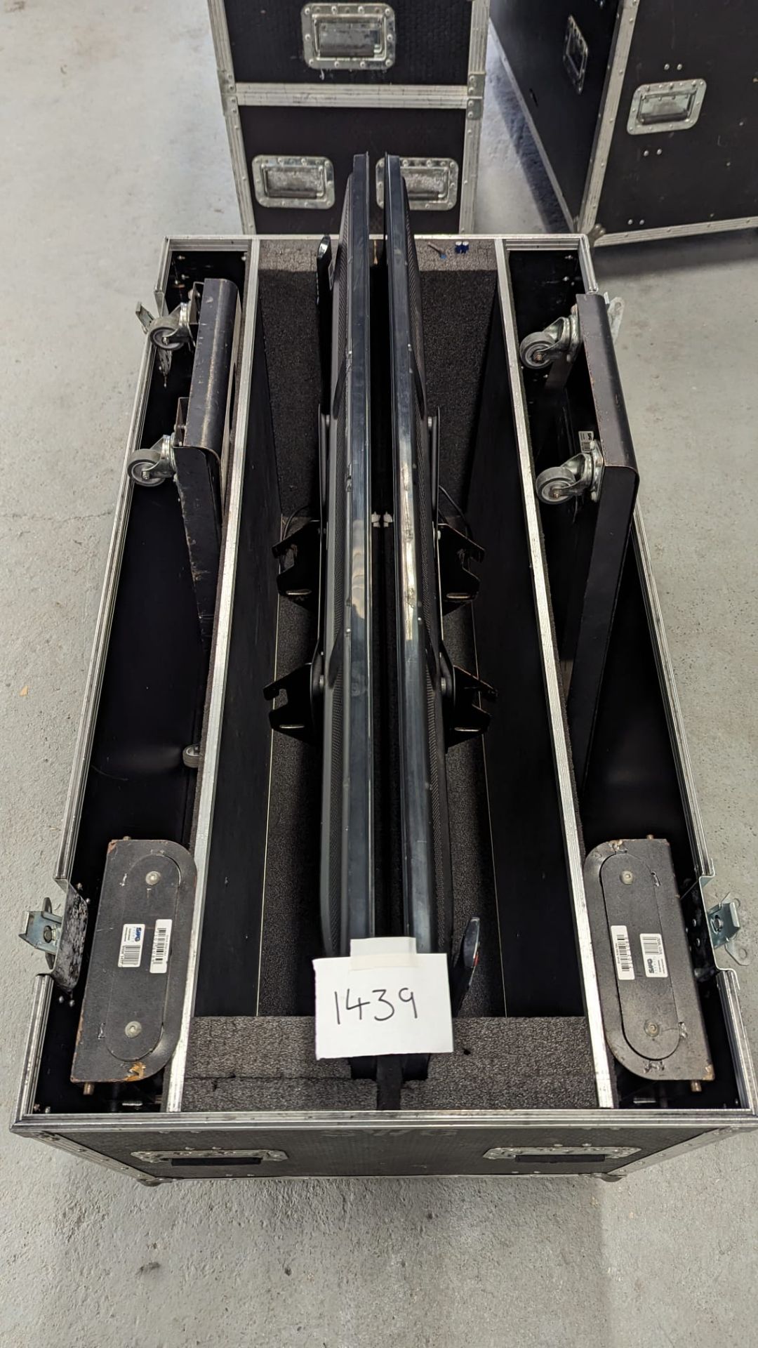 Pair of 50" LCD TV's in Flightcase with K base Stands.