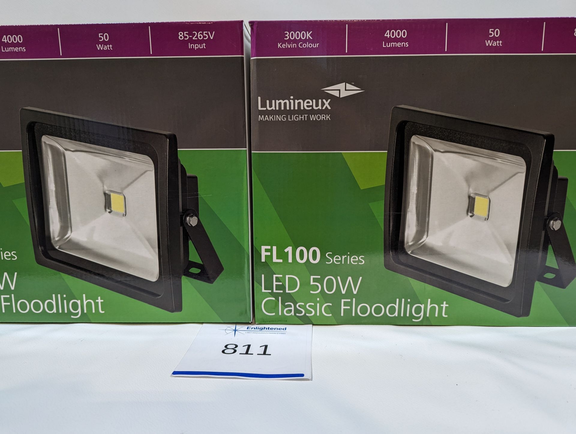 Pair of LED Flood Lights 50W IP65 3000K 400603BL