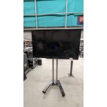 Pair of 60'' Sharp Aquos LED TV's in Flightcase with K base Stands.