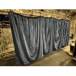 Blue Velvet Drape 3.9m x 2.15m gathered