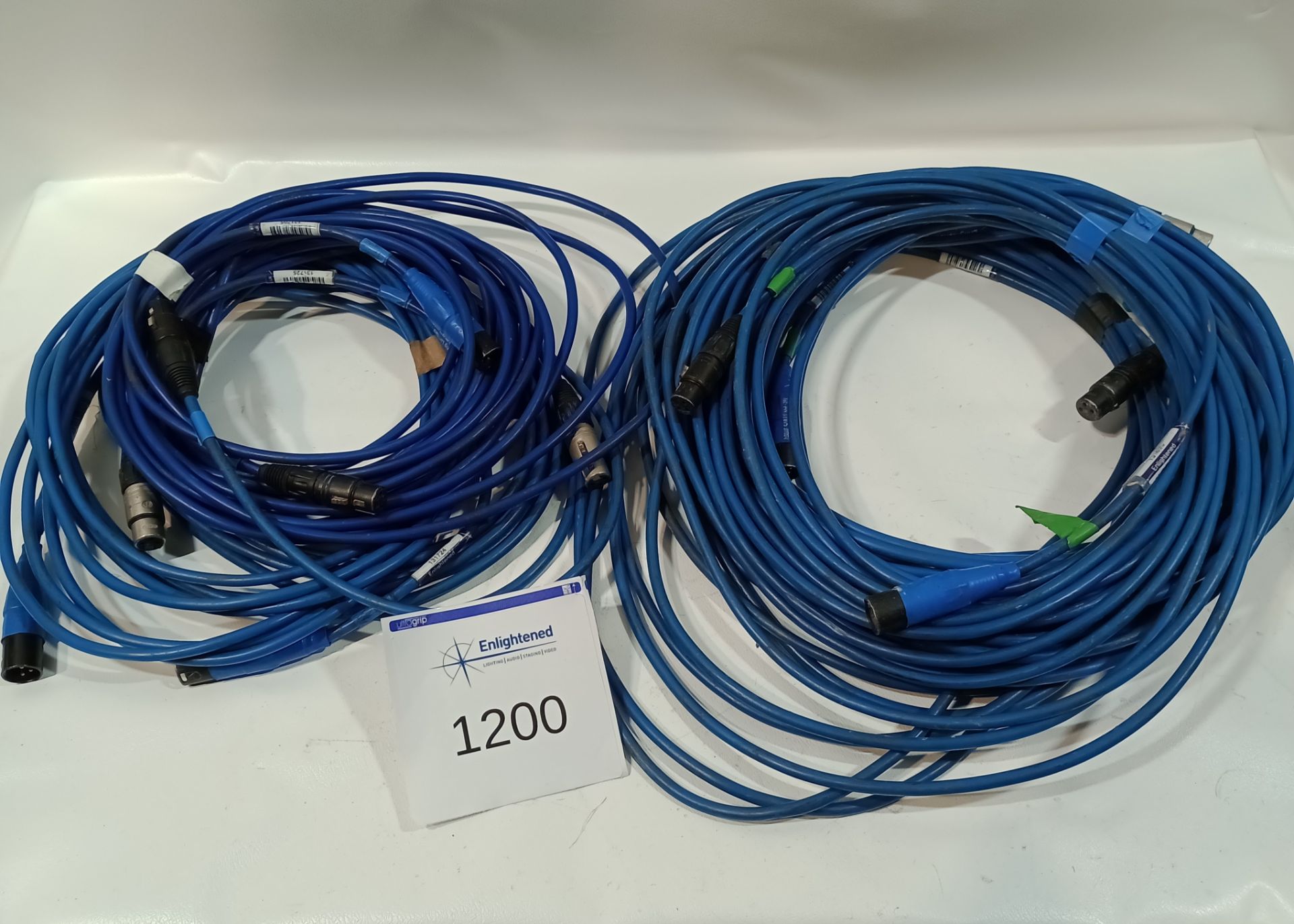 Blue XLR 3 pin Cable 50m 20m 10m 5m 2m Bulk Lot