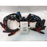 1m 16A to Locking IEC Cables Bundle of 10