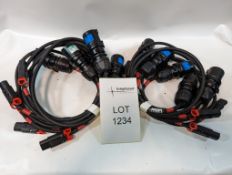 1m 16A to Locking IEC Cables Bundle of 10