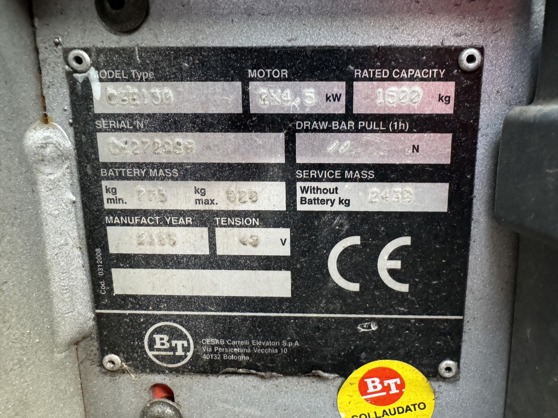 Cargo Model C 3 E 150 Tri Wheel Container Specification Electric Reach Truck - Image 21 of 28