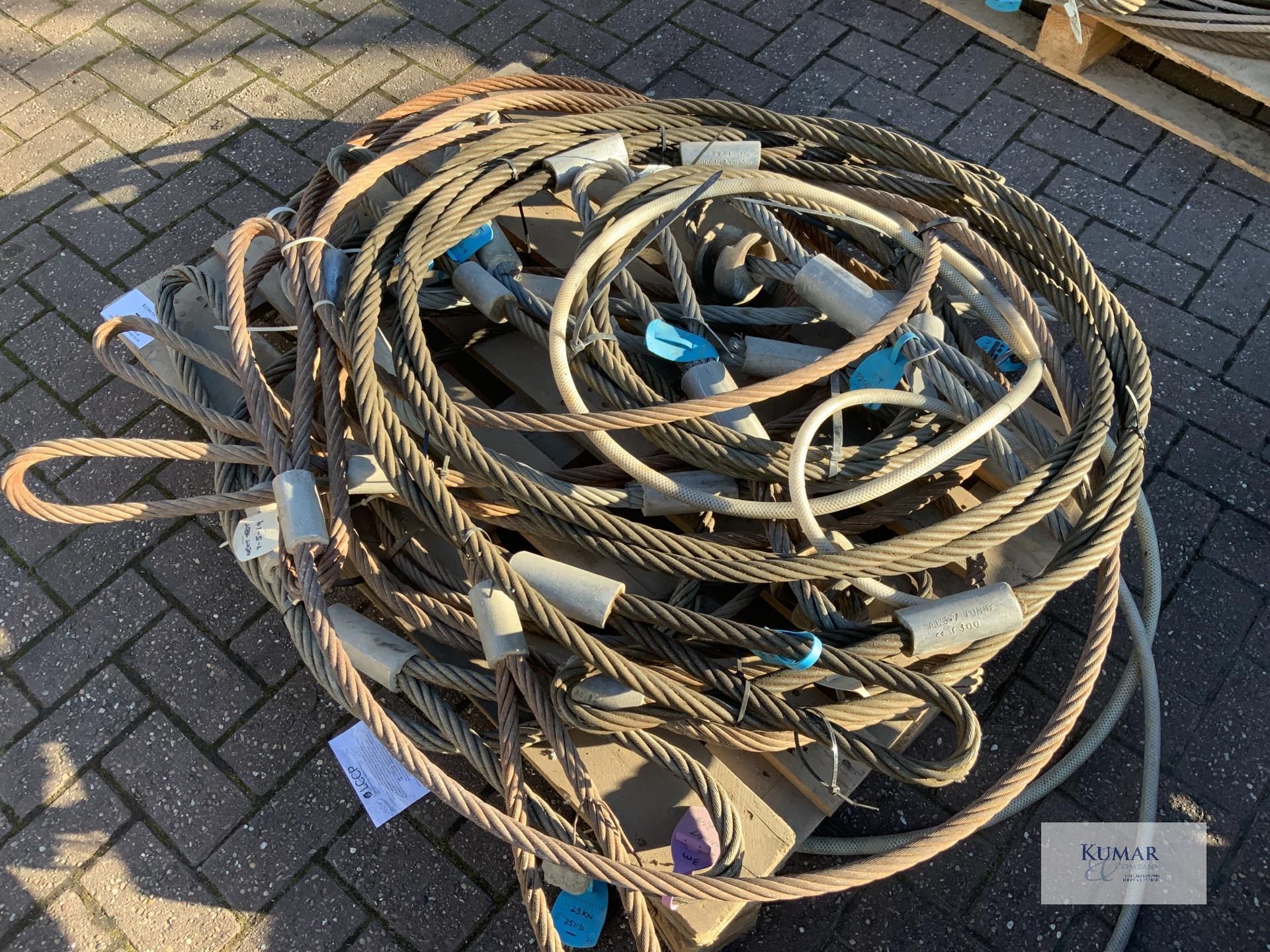 Pallet of Braided Steel Wire Lifting Cables - Mixed SWL Ratings - Image 8 of 9