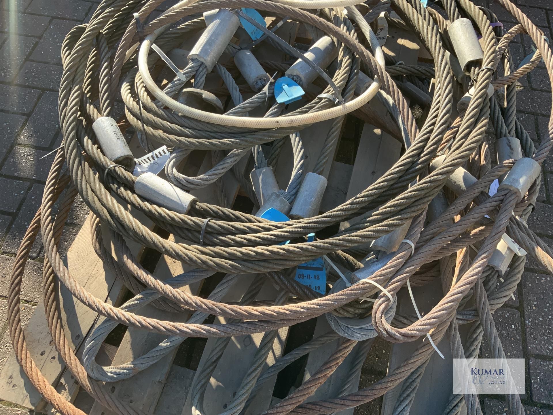 Pallet of Braided Steel Wire Lifting Cables - Mixed SWL Ratings - Image 2 of 9