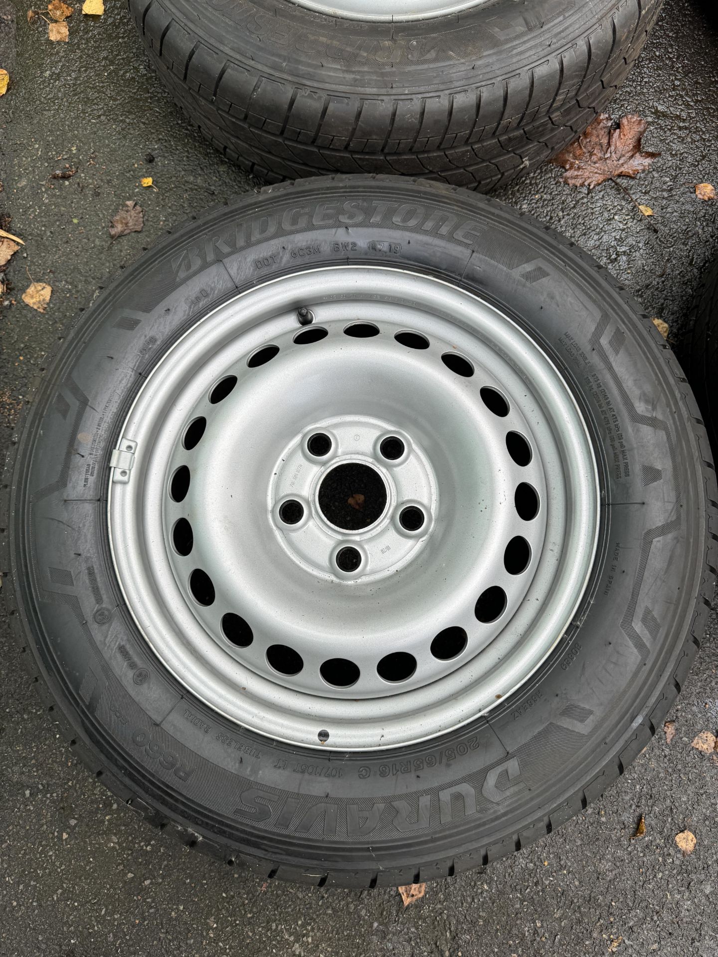 Set of 4 VW Transporter Steel Wheels & New Bridgestone Duravis R660 Eco 205/65R16 Tubeless Radial - Image 7 of 51