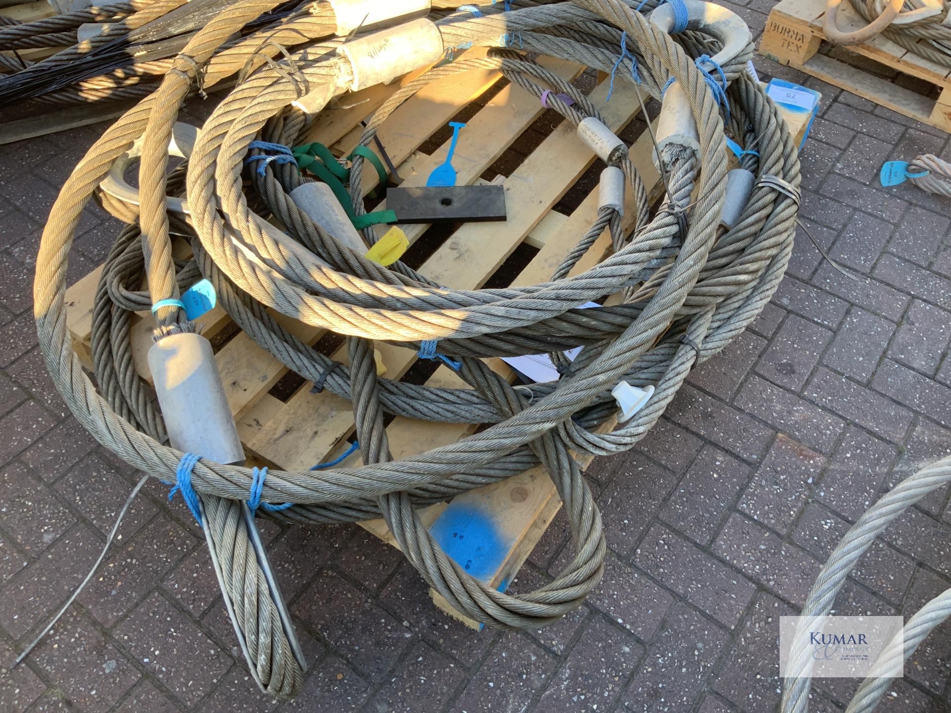 Pallet of Braided Steel Wire Lifting Cables - Mixed SWL Ratings - Image 13 of 14