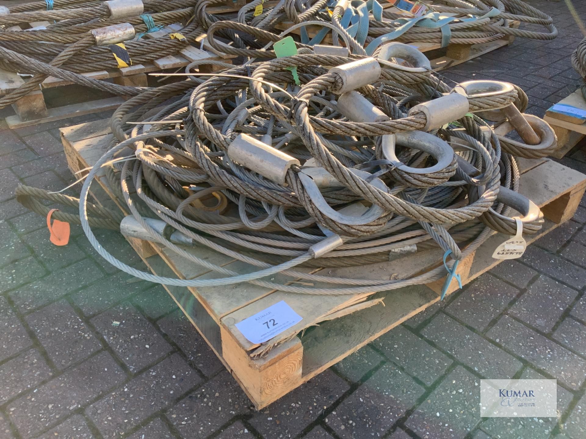 Pallet of Braided Steel Wire Lifting Cables - Mixed SWL Ratings - Image 5 of 6