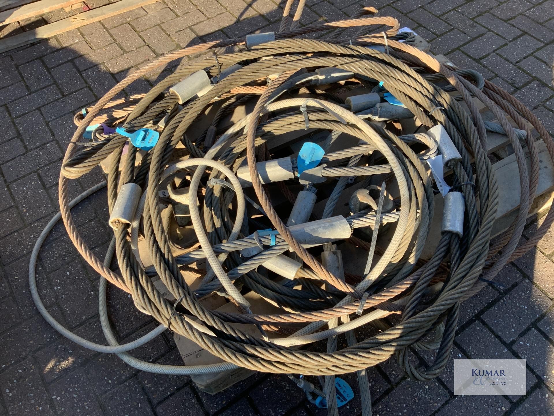 Pallet of Braided Steel Wire Lifting Cables - Mixed SWL Ratings - Image 4 of 9