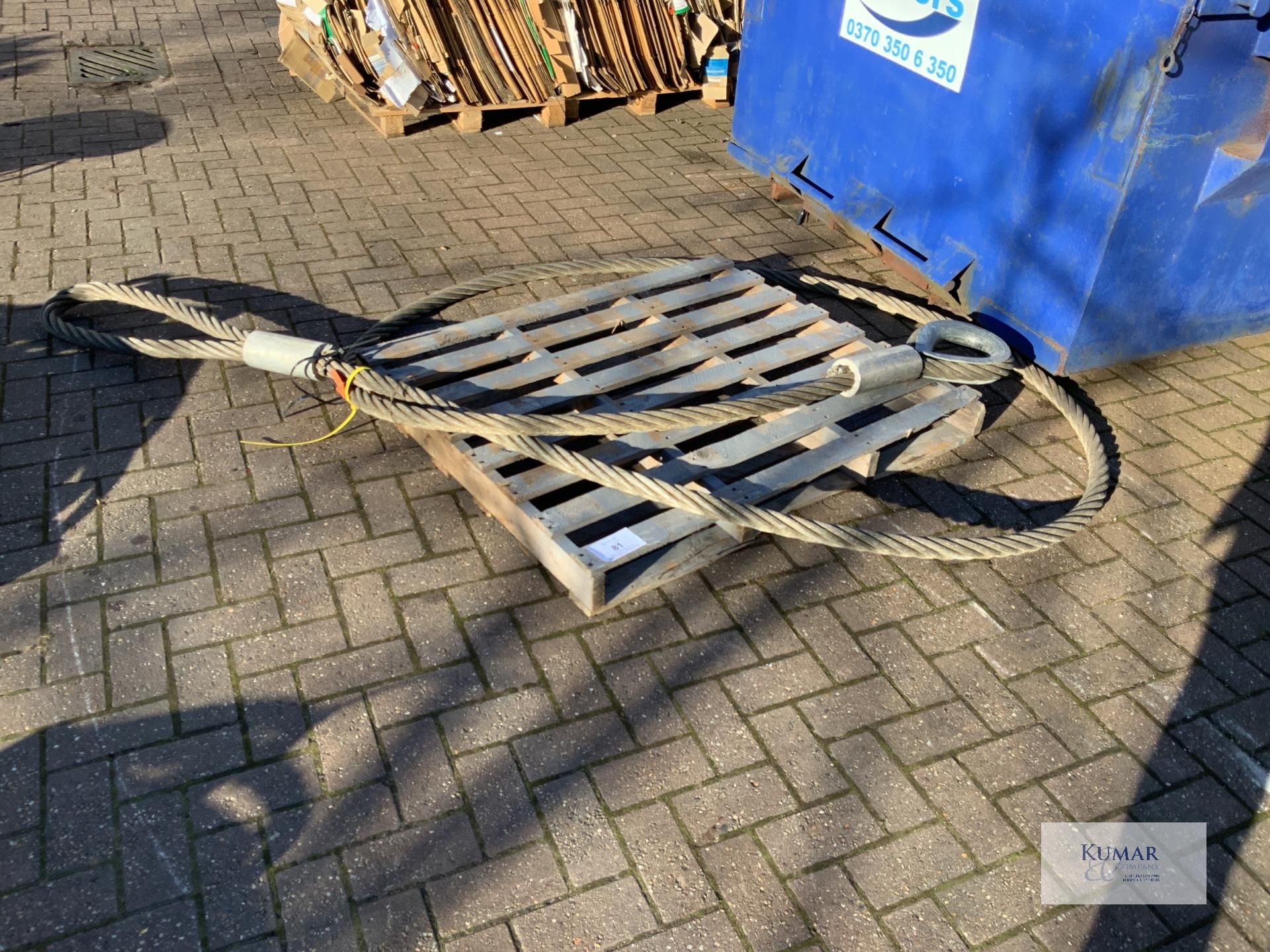 Pallet containing 25 tonnes braided wire lifting cable - Image 2 of 4