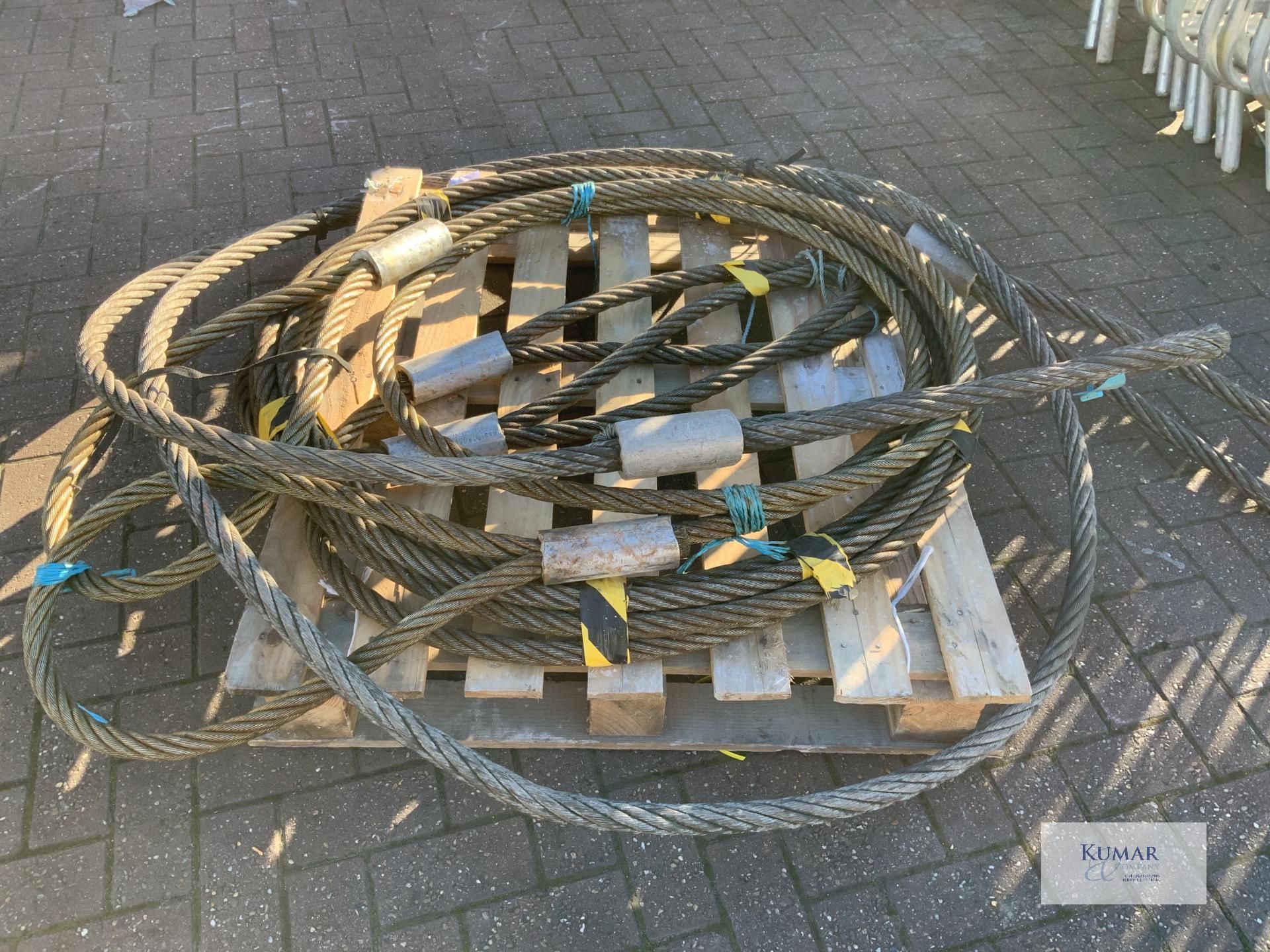 Pallet of Braided Steel Wire Lifting Cables - Mixed SWL Ratings - Image 10 of 14
