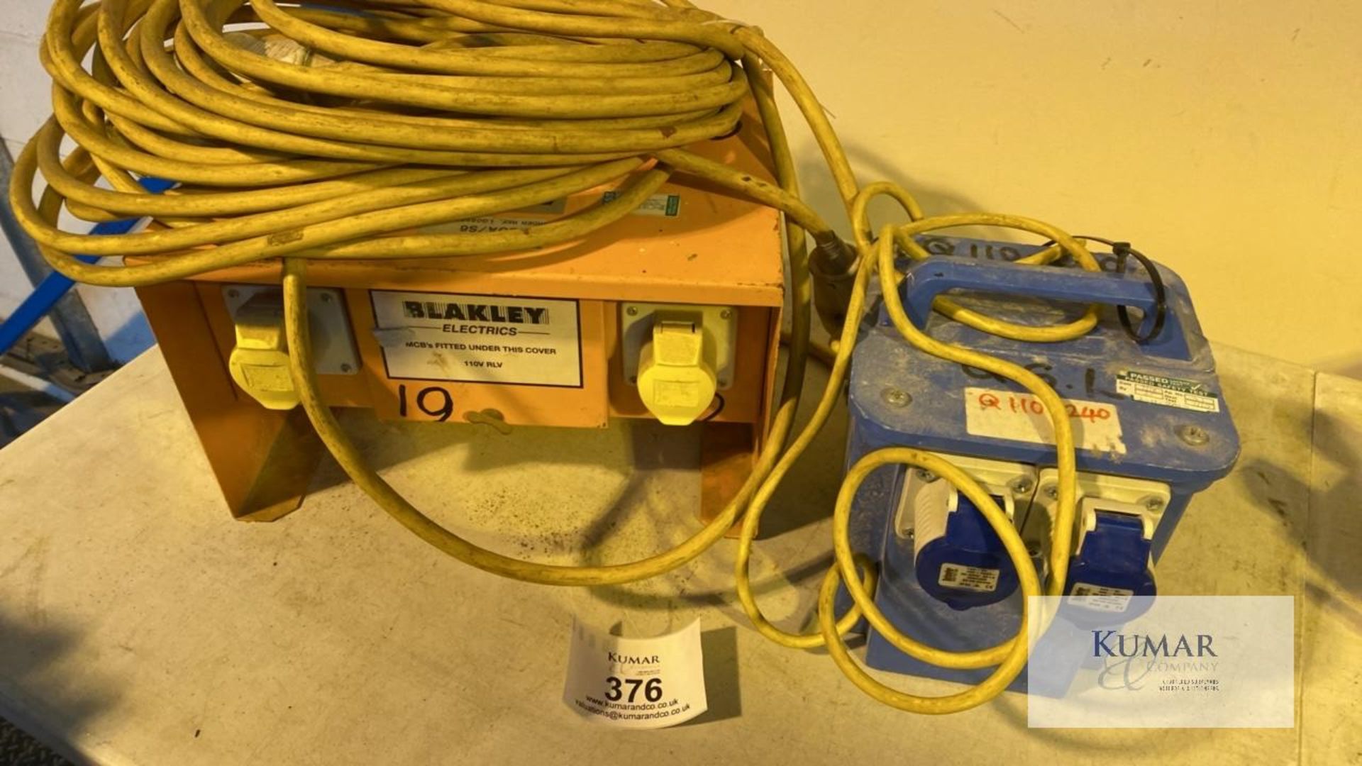 Plant Sales 110 Volt Site Transformer 1.6KVA Rated Output & Blakey 4 Four Distribution Cubicle - Image 7 of 7