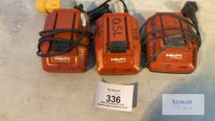 2: Hilti C4/36-90 Battery Chargers, Serial No.831310628 & Serial No.N/A & 1: Hilti C4/36-90 110 Volt