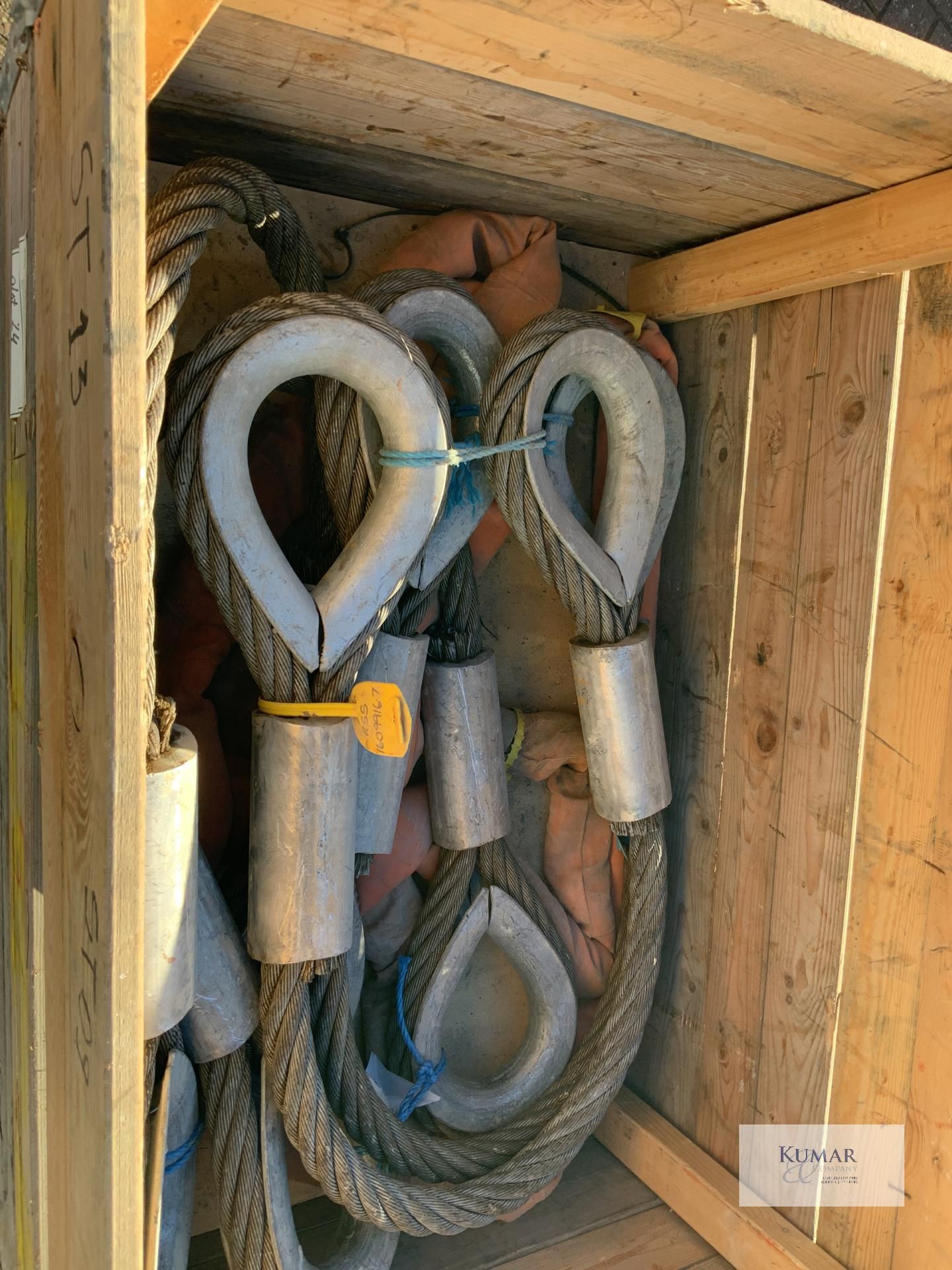 Box containing 4: braided wire lifting cable: 25 tonnes capacity each - Image 5 of 5