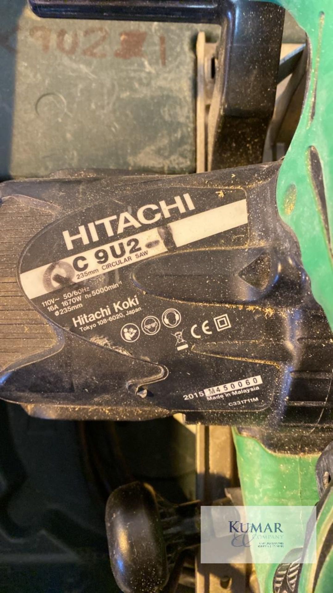 Hitachi C9U2 110v Circular Saw, Serial No.M450060 (2015) in Carry Case - Bild 2 aus 4