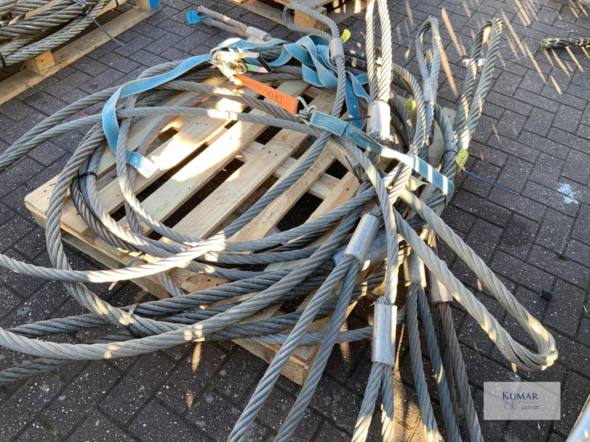 Pallet of Braided Steel Wire Lifting Cables - Mixed SWL Ratings - Image 4 of 7