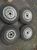 Set of 4 VW Transporter Steel Wheels & Part Worn 205/65 R16C Tyres