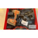 Hilti SIW-22T-A 1/2" Impact Driver with battery and case, Serial No.629131545 (2016) No Charger