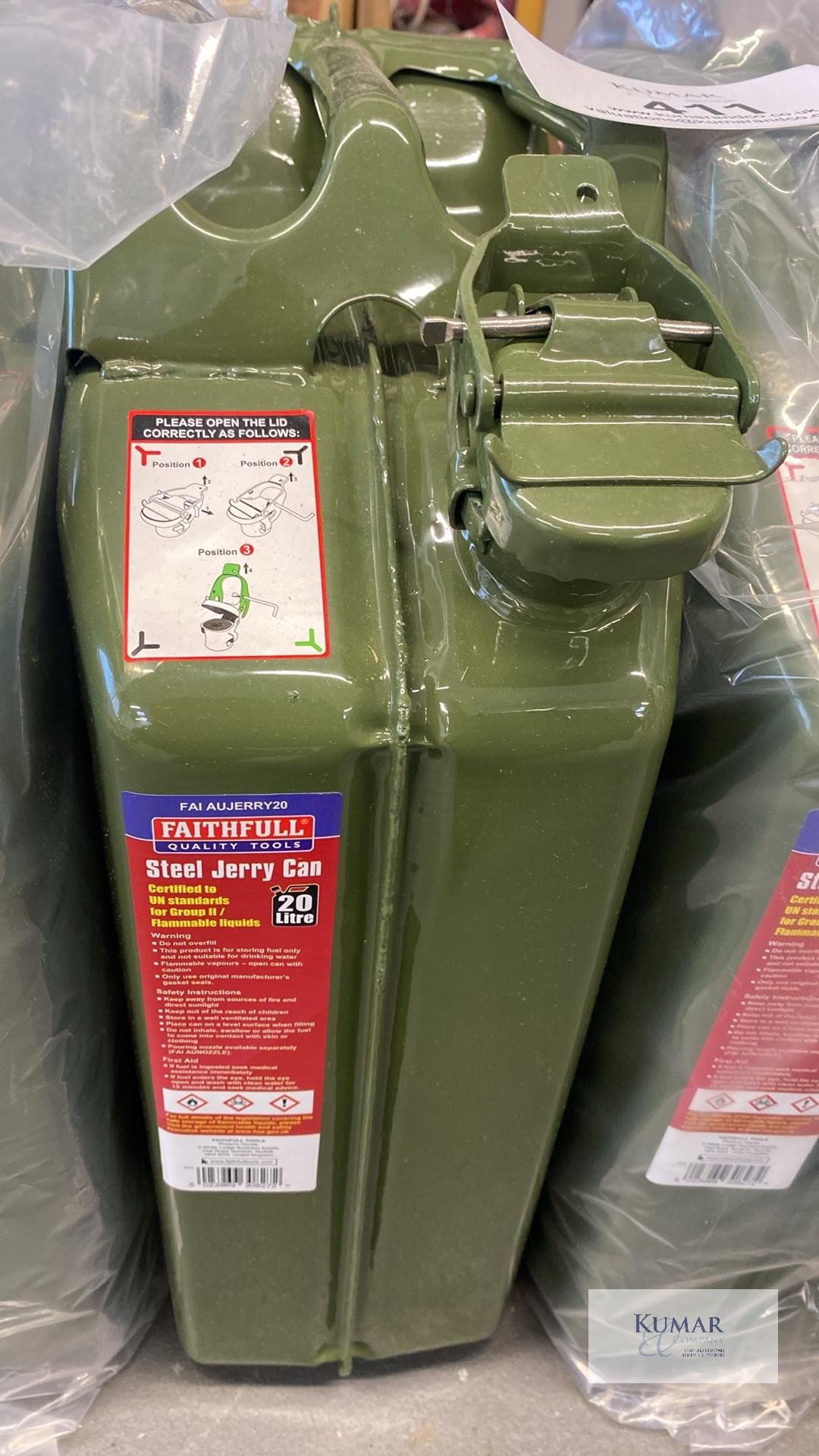 4 steel Gerry Cans - Image 3 of 5