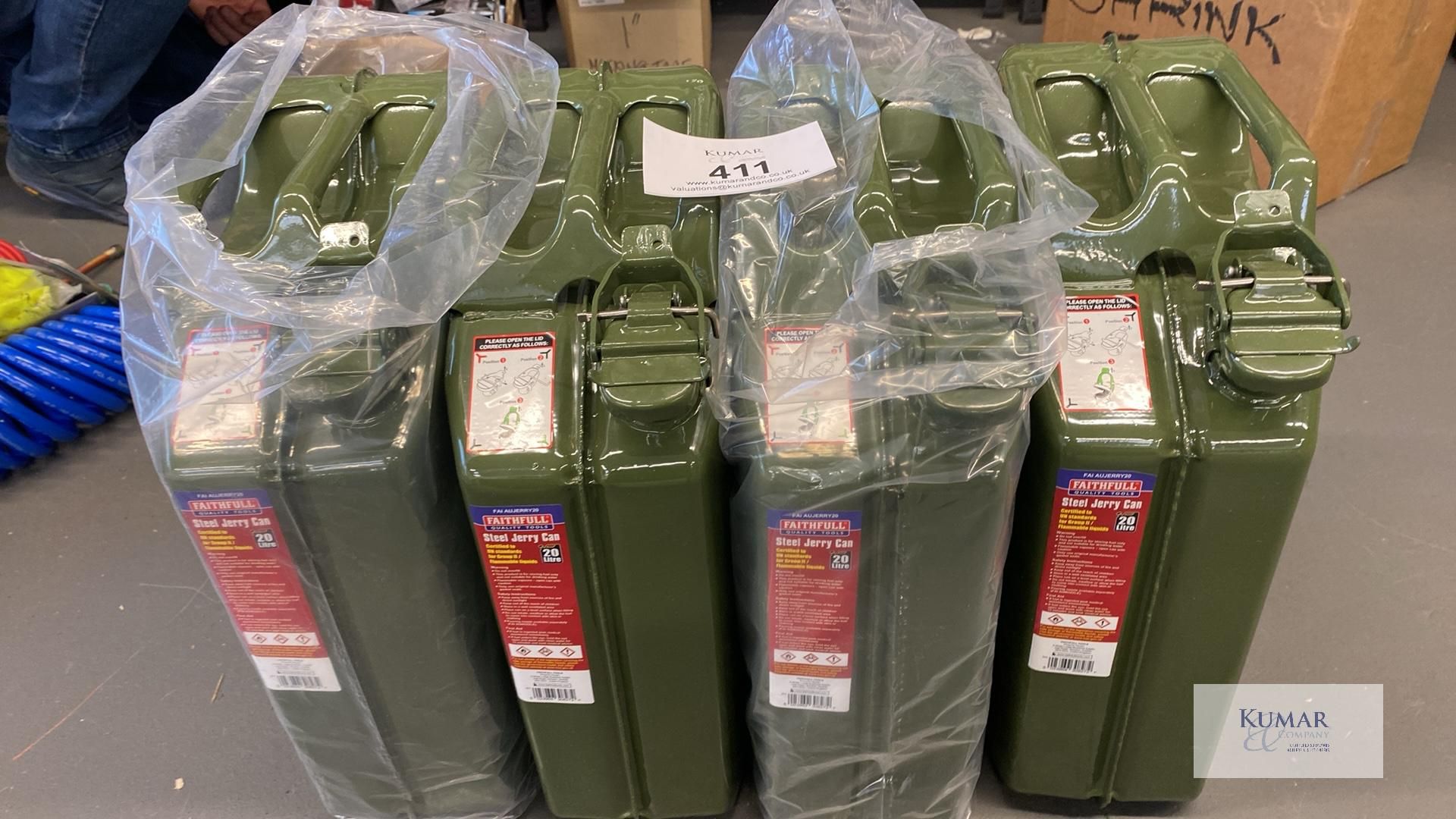 4 steel Gerry Cans - Image 2 of 5