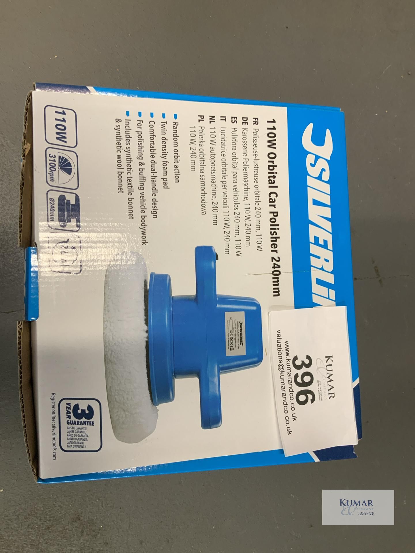 2: Silverline 110w Orbital Car Polisher 240mm - Image 2 of 3