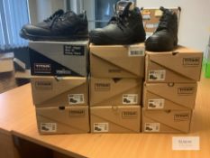 9: Pairs of Titan Safety Shoes - Comprising 3: Pairs of Titan Mercury size 7 Boots 5: Pairs Titan