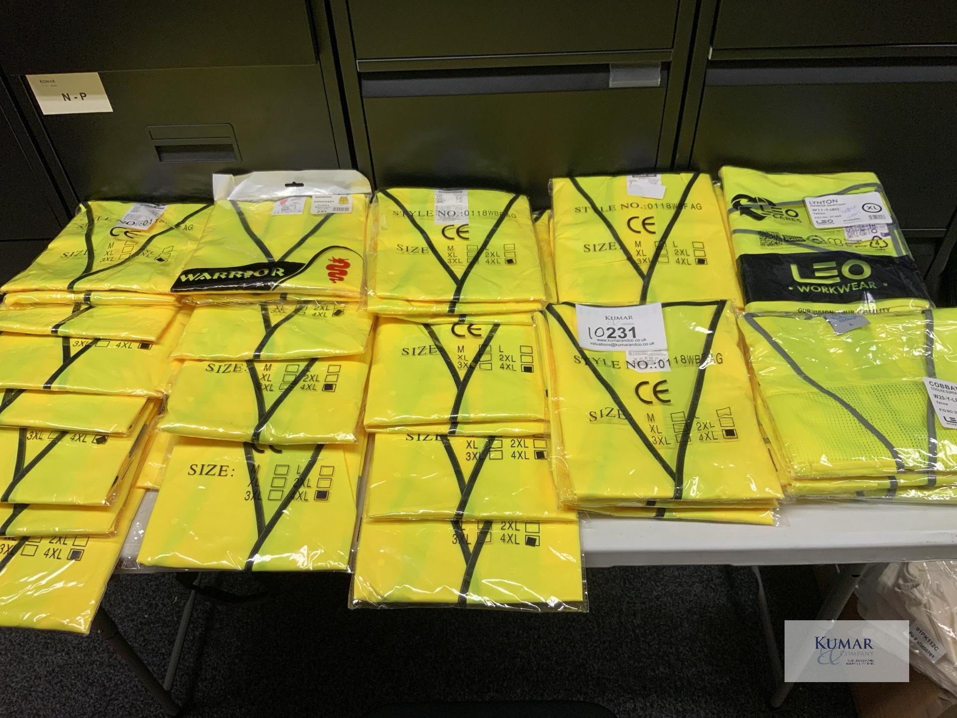 Large Quantity of Warrior & Leo High Vis Jackets Sizes Range large -4XL - Image 8 of 8