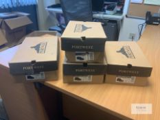 4: Pairs Portwest Saftey Shoes- Comprising FW24 Kumo Boot Scuff Cap Size 6.5 FW80 Laced Saftey Shoes