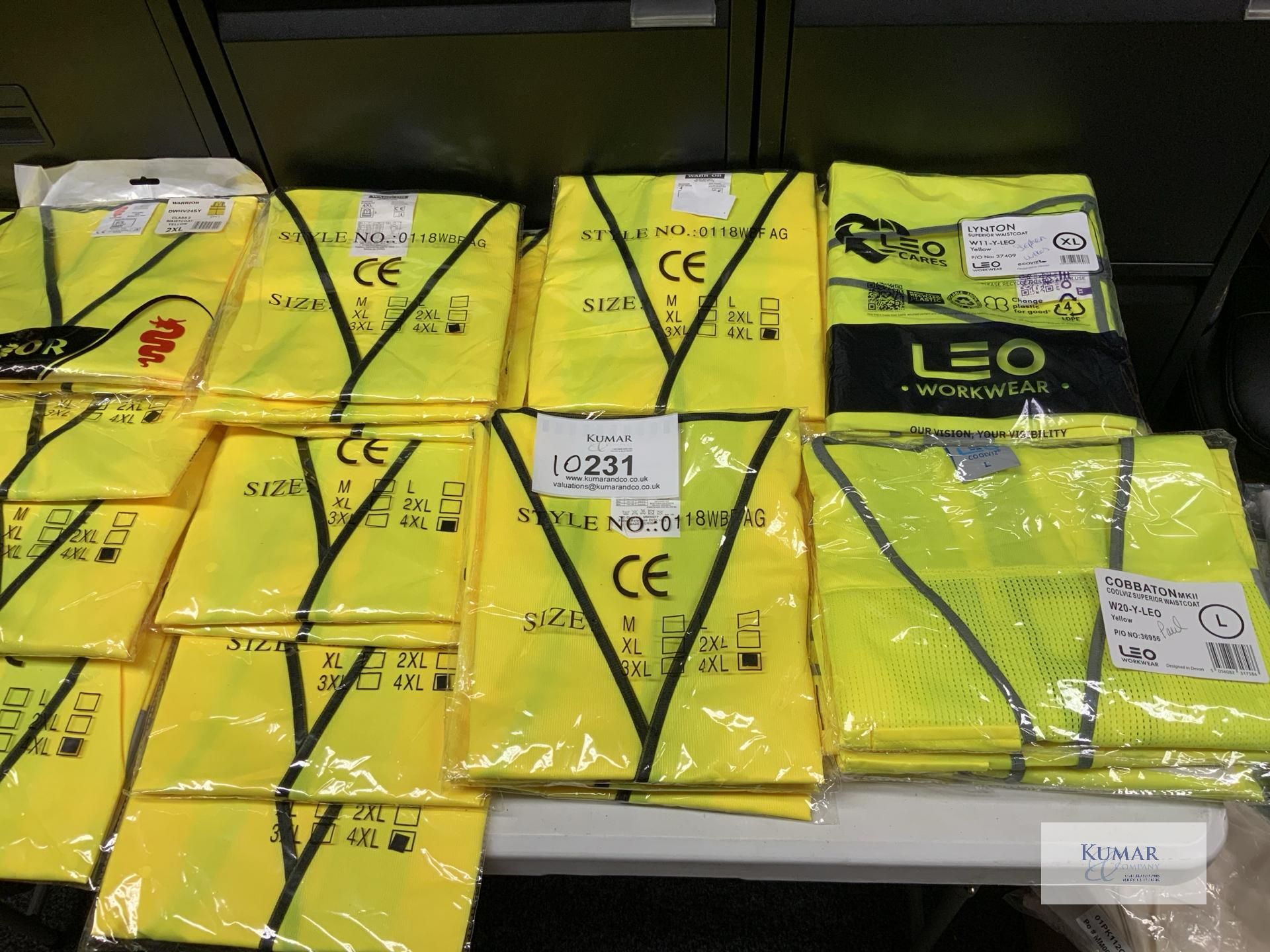 Large Quantity of Warrior & Leo High Vis Jackets Sizes Range large -4XL - Image 7 of 8