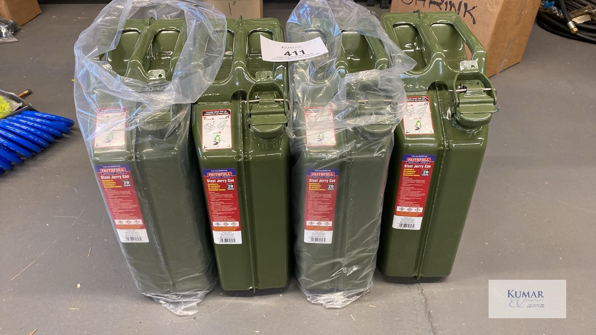 4 steel Gerry Cans - Image 4 of 5