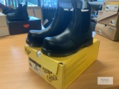 Dr Martens Air Wair - Icon 2228 PW Black Size 6 Fine Hair Cell Safety Boot - RRP Â£80