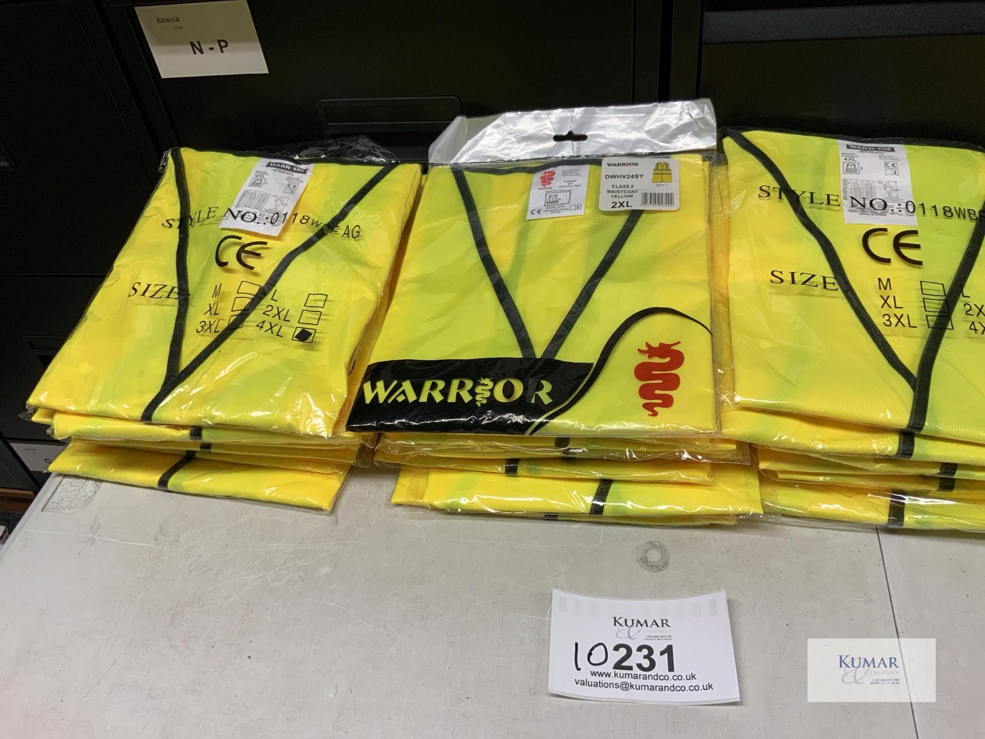 Large Quantity of Warrior & Leo High Vis Jackets Sizes Range large -4XL
