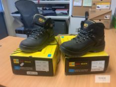 2: Pairs Big Man Size 7 Steel Toe Cap Safety Boots