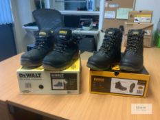 2: Pairs Size 6 Dewalt Safety Shoes - Comprising Dewalt - Hudson Black Safety Boot - Size 6 Dewalt -