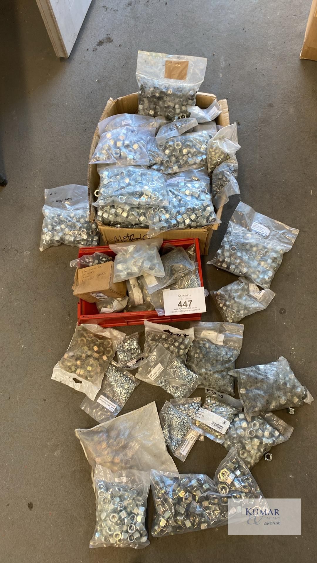 Quantity of Various Nuts & Fastners