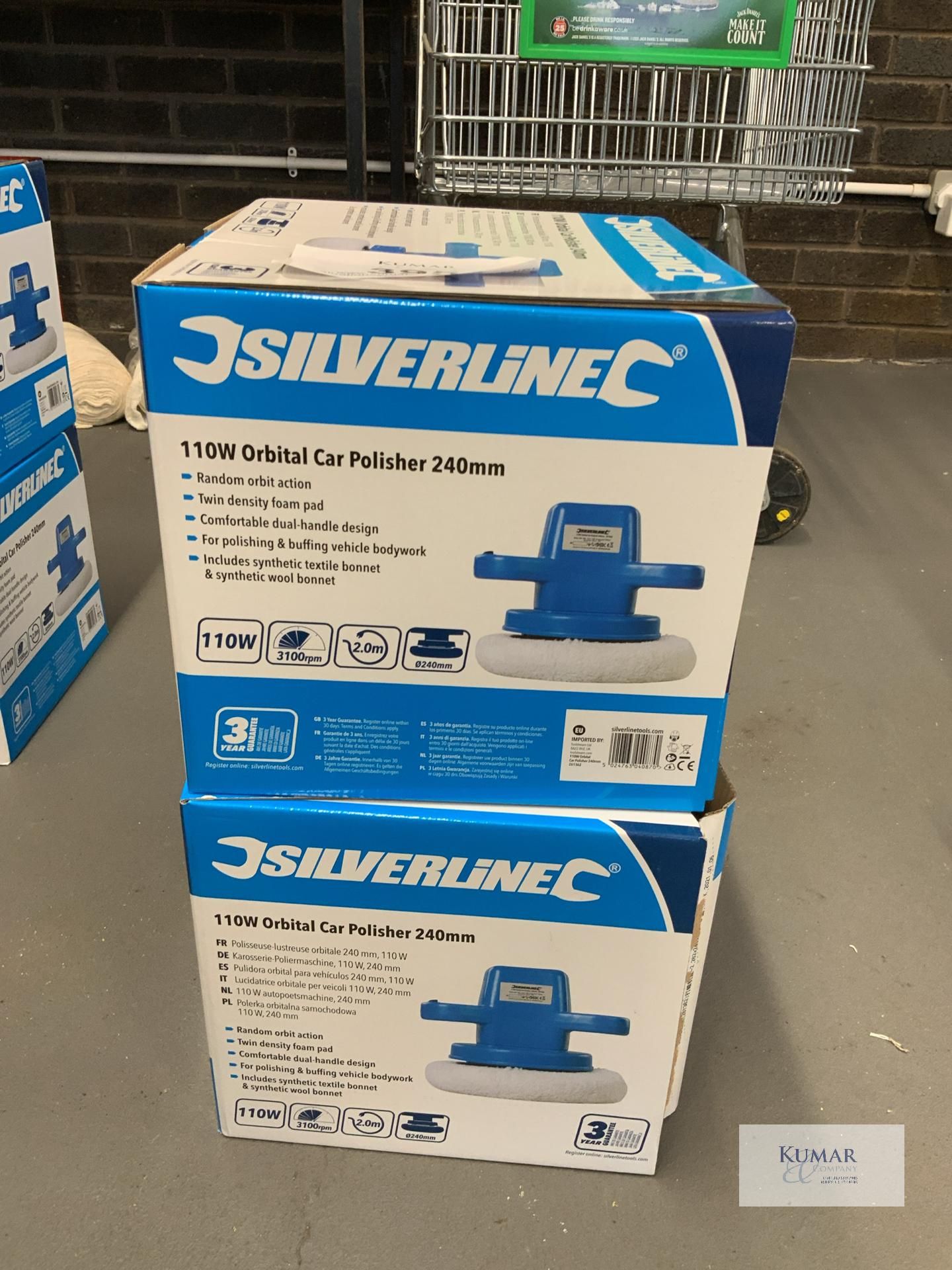 2: Silverline 110w Orbital Car Polisher 240mm - Image 2 of 3