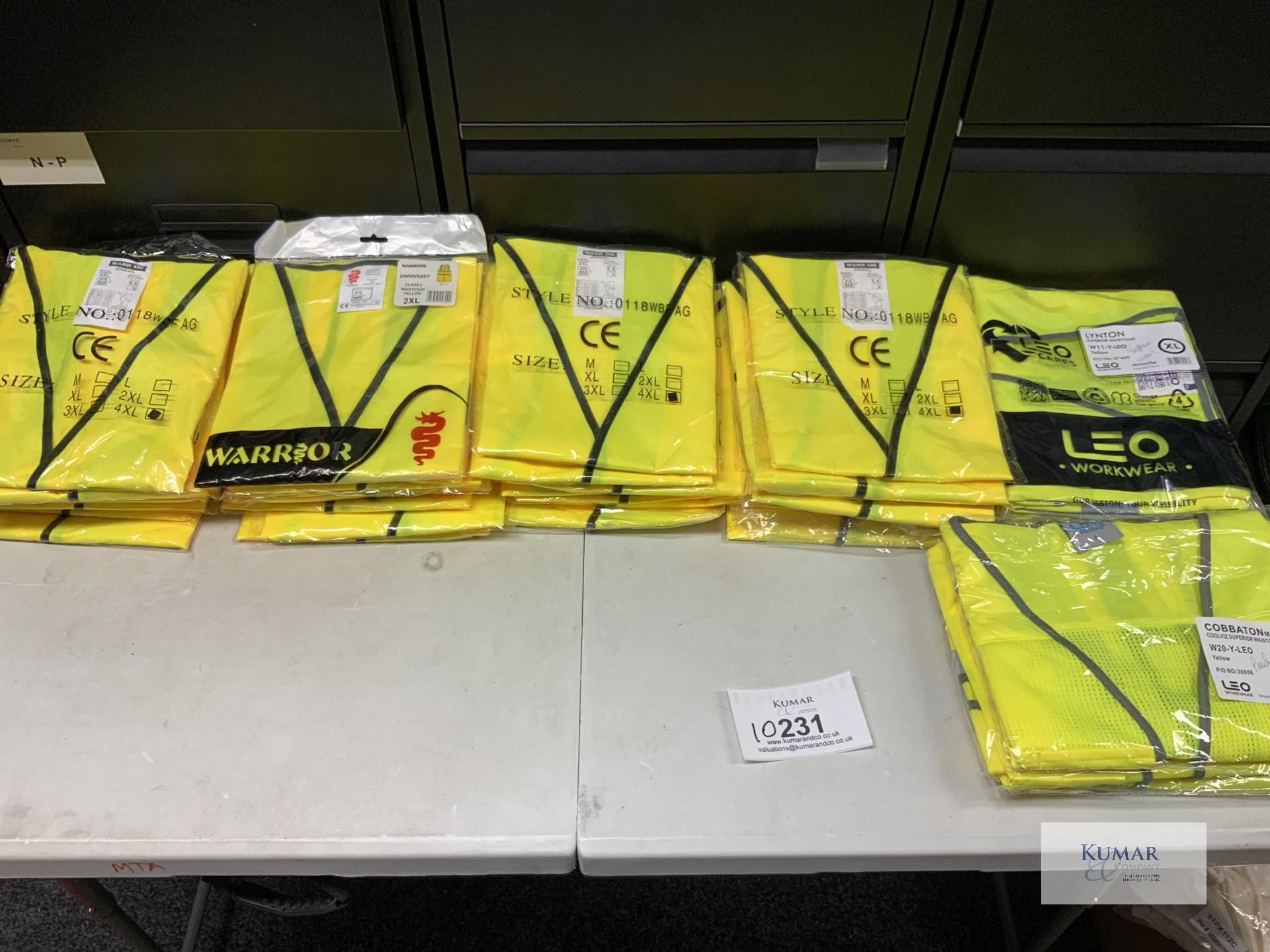 Large Quantity of Warrior & Leo High Vis Jackets Sizes Range large -4XL - Image 5 of 8