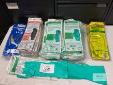 Quantity of Flocklined Rubber Gloves to include UCI Nitrile RNF 15, HD-27, Supertouch & Marigold.