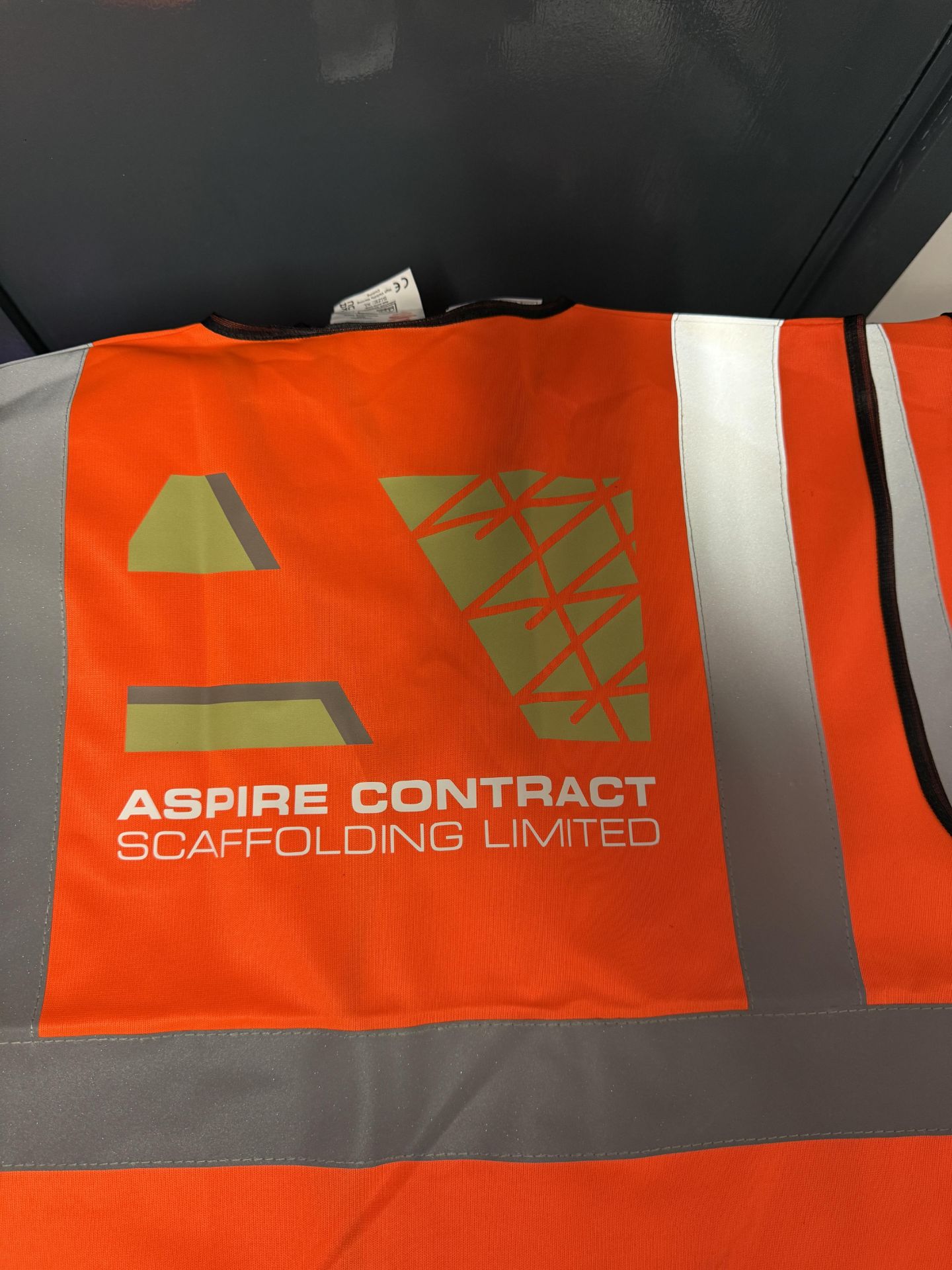 Circa 19 Orange Hi Vis Vests Mostly XL & 2XL - Please Note They are Sign Written on the Back - Image 2 of 2