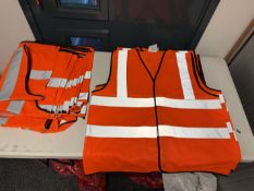 Circa 19 Orange Hi Vis Vests Mostly XL & 2XL - Please Note They are Sign Written on the Back