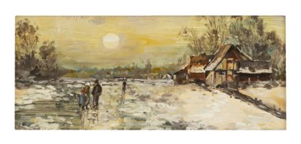 Johann Jungblut (1860 Saarburg - 1912 Düsseldorf), Winterlandschaft