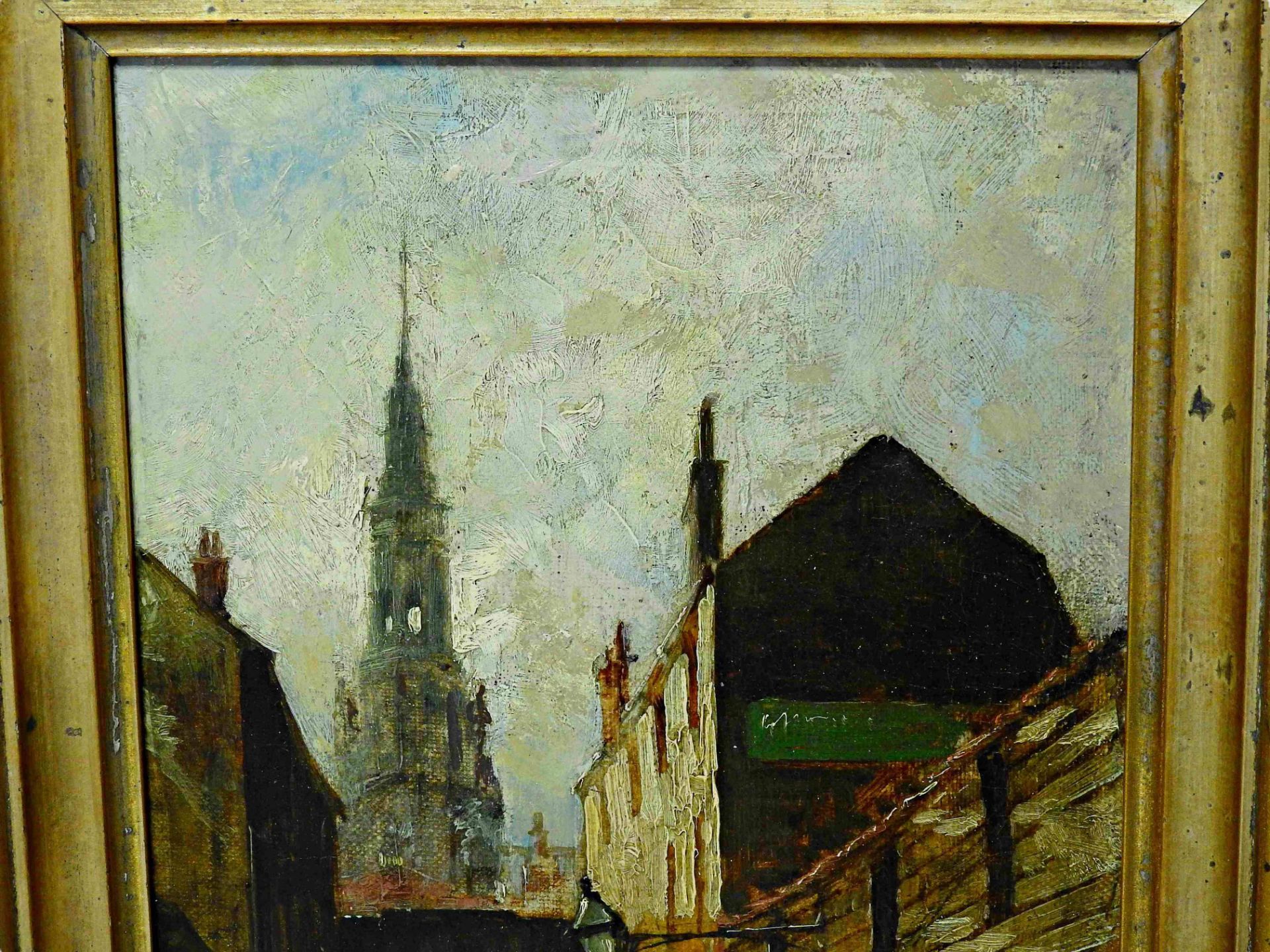 Charles James Lauder (1841 Glasgow - 1920 ebenda), Old Glasgow - Blick in eine belebte Gasse - Image 4 of 8