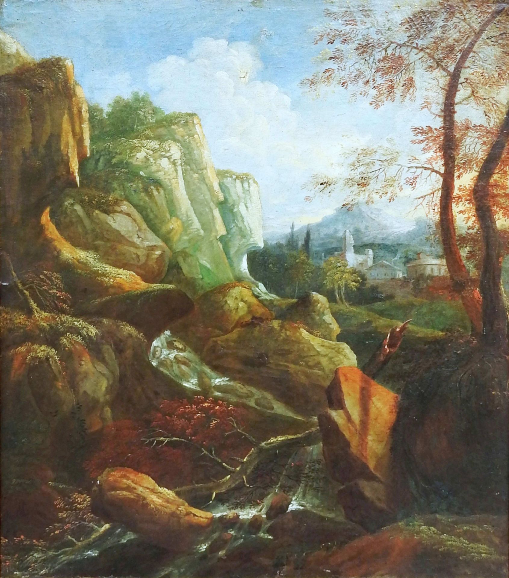 Umkreis Carl Rottmann (1797 Handschuhsheim – 1850 München), Heroische Gebirgslandschaft