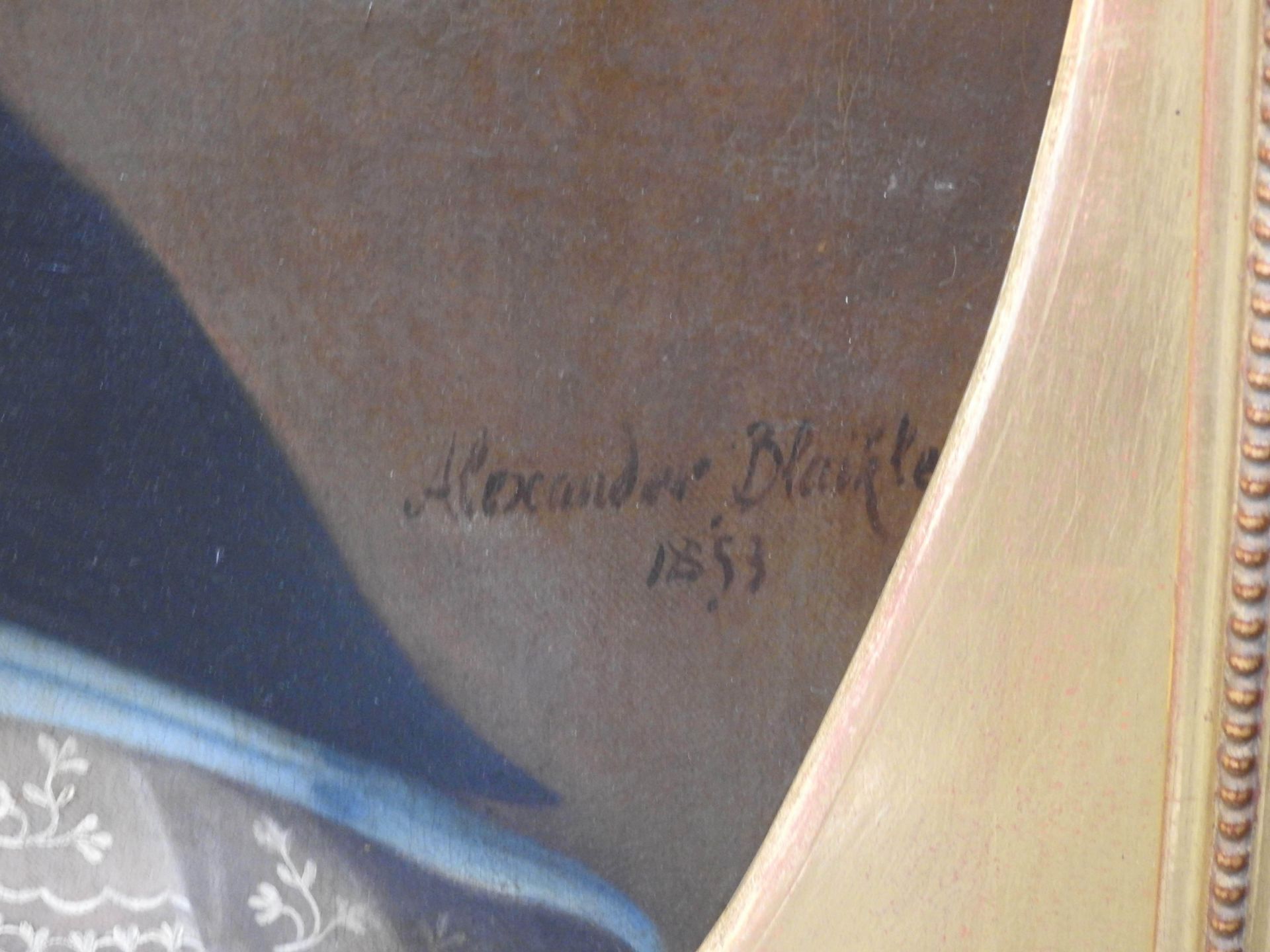 Biedermeierdame mit Brandlockenfrisur, Alexander Blaikely (Glasgow 1816 - London 1903) - Bild 2 aus 11