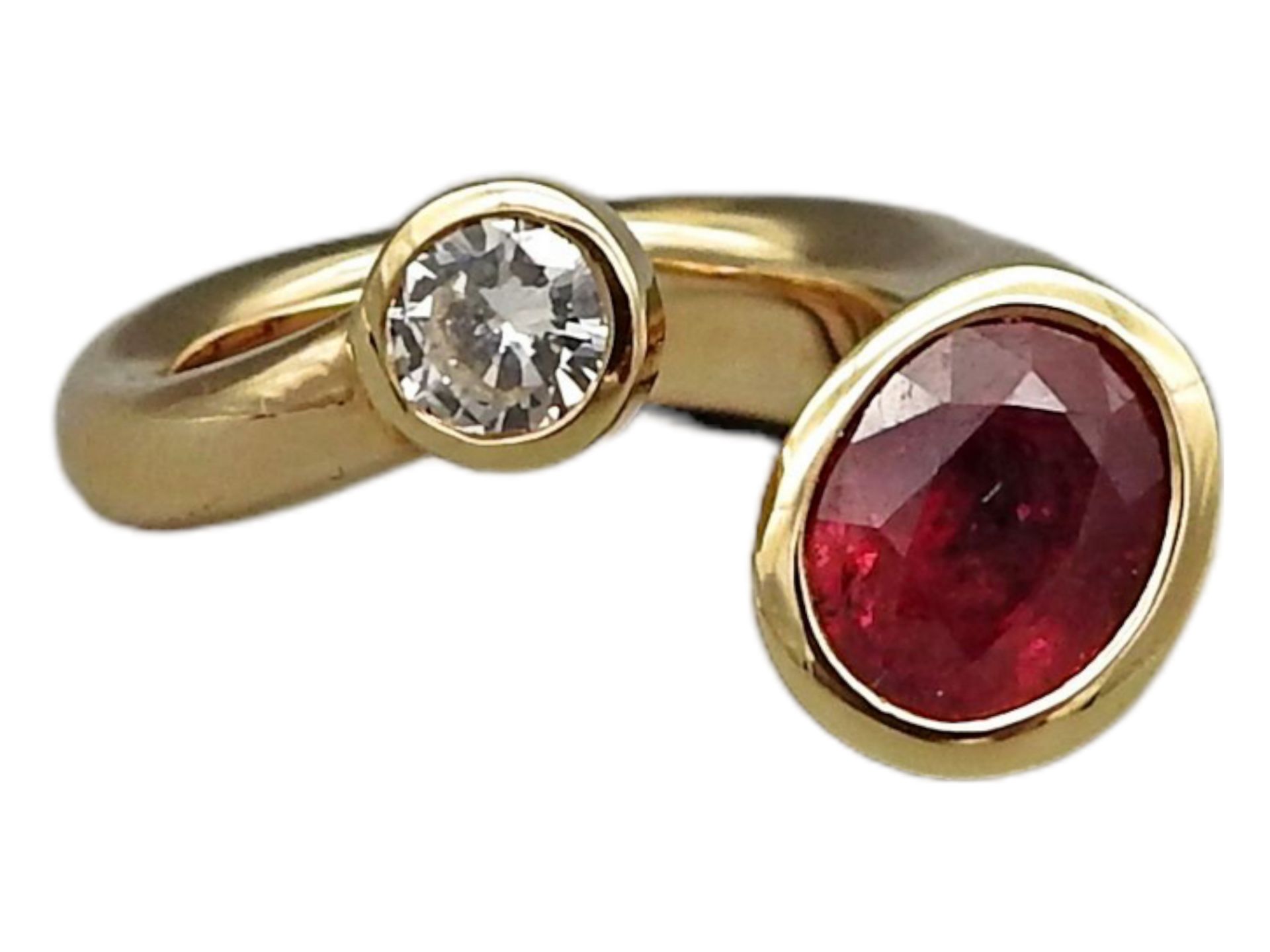Designer Ring mit Rubin und Diamant - Image 4 of 4